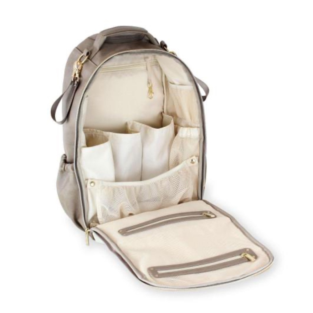 Itzy Ritzy Boss Diaper Bag Backpack - Vanilla Latte - Picture 2 of 13